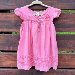 Sweet Ivy Nordstrom Coral Cotton Dress Size 24m